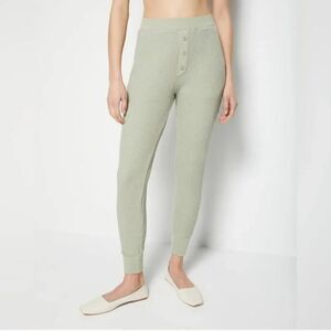 Jonathan Simkhai Savannah Waffle Jogger in Willow Green